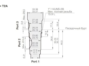 T2A посадочное гнездо ввертного клапана   