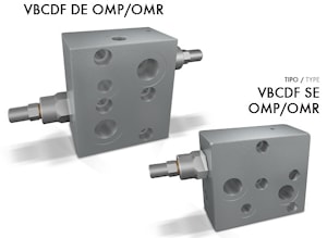 Тормозной клапан фланцевого монтажа на мотор типа OMP/OMR с разблокировкой тормоза и без тип VBCDF DE(SE) OMP/OMR   