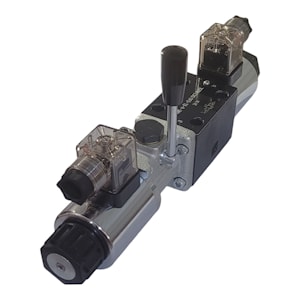 Гидрораспределители золотниковые с электроуправлением стыкового монтажа с аварийным управляющим рычагом серии 4WE-6-EL