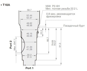 T18A посадочное гнездо ввертного клапана