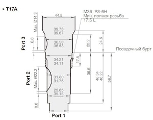 T17A посадочное гнездо ввертного клапана