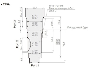 T19A посадочное гнездо ввертного клапана